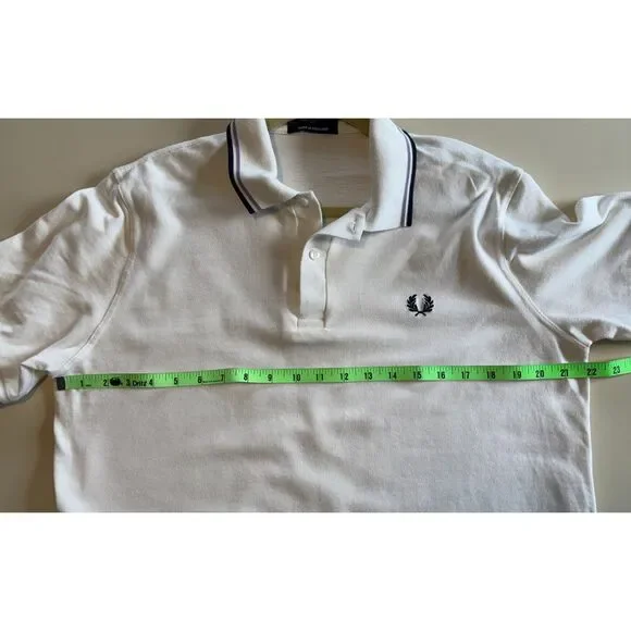 90's Fred Perry Made In England Twin Tipped Polo Shirt - Picture 4 of 9